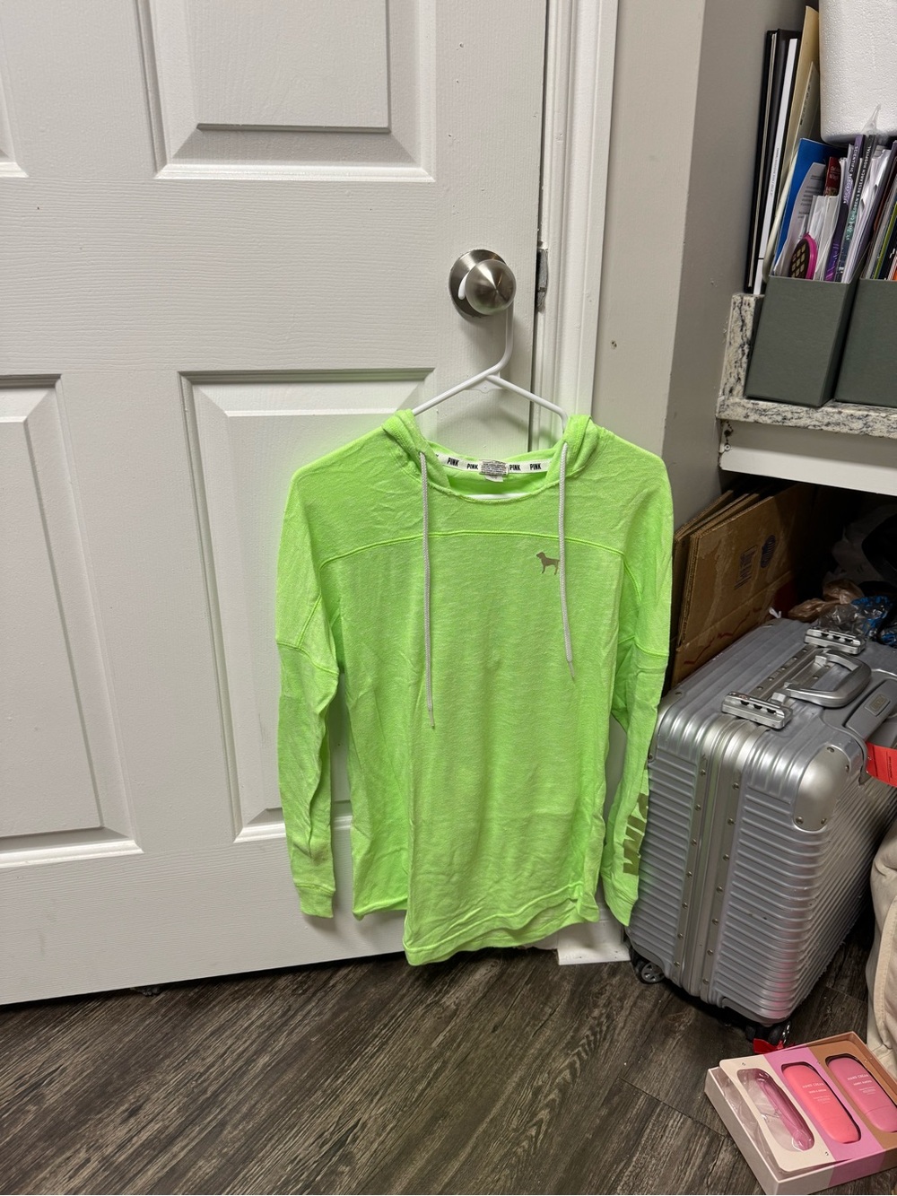 Victoria's Secret PINK Neon Lime Green Hoodie